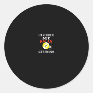 Sticker Rond Billiards Drôle Je Sais Si Je M'Entraîne