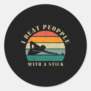 Sticker Rond Billiards Personnes Citer Drôle Billiards Joueurs