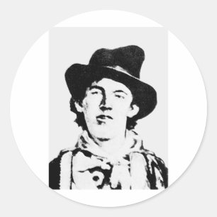Sticker Rond Billy The Kid ~ William H. Bonney / Outlaw