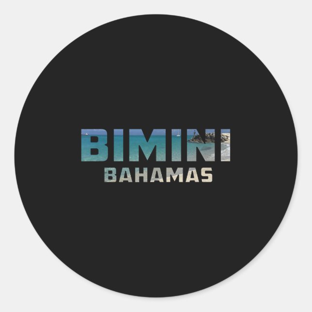 Sticker Rond Bimini Bahamas Tropical Island (Devant)