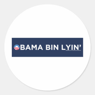 Sticker Rond Bin Lyin d'Obama