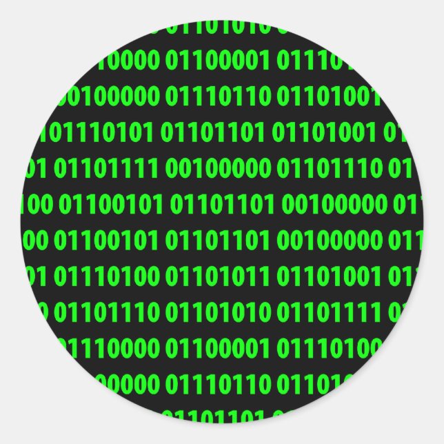 Sticker Rond Binaire (Devant)
