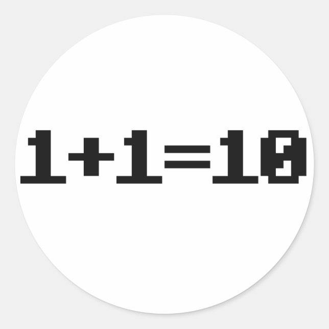 Sticker Rond Binaire (Devant)