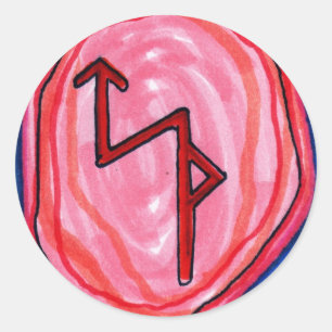 Sticker Rond Bind Rune for Business Success
