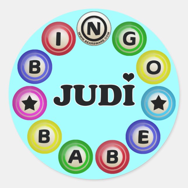 Sticker Rond Bingo Babe Judi (Devant)