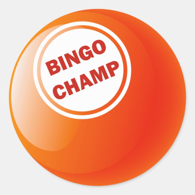 STICKER ROND BINGO CHAMP BINGO BALL (Devant)