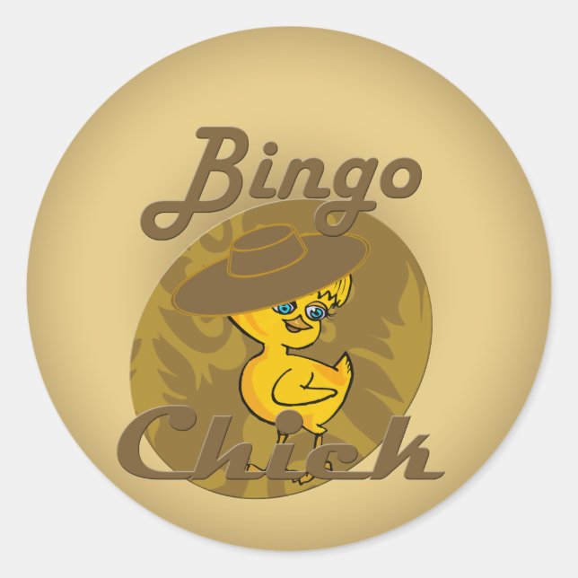 Sticker Rond Bingo Chick #6 (Devant)