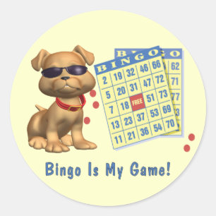 Sticker Rond Bingo Est Mon Jeu !