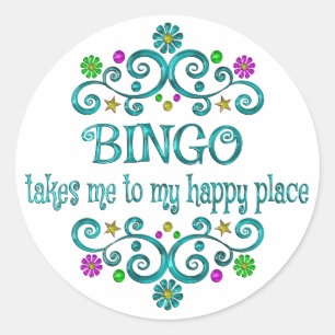 Sticker Rond Bingo Happy