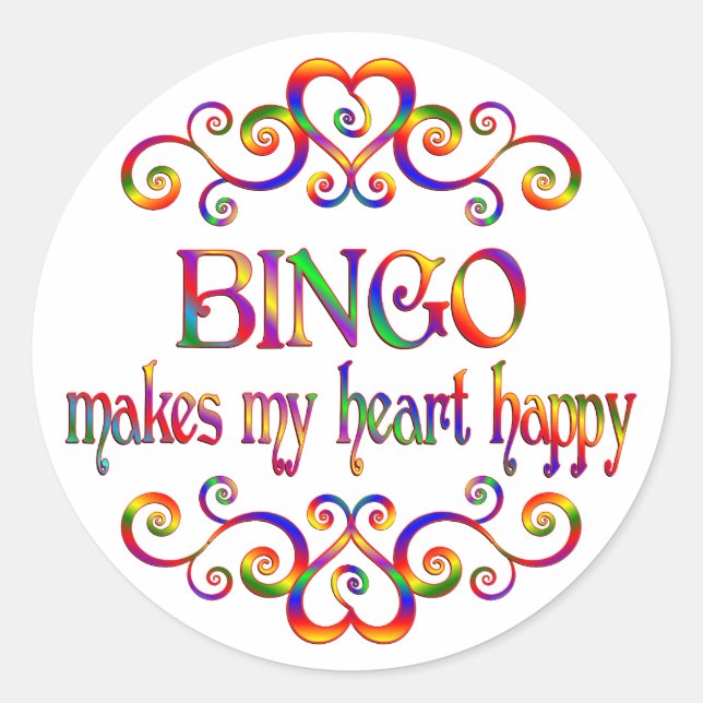 Sticker Rond Bingo Heart (Devant)