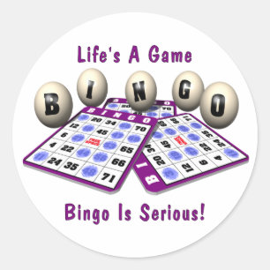 Sticker Rond Bingo : La vie est un jeu