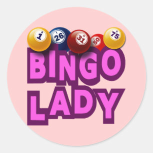 STICKER ROND BINGO LADY