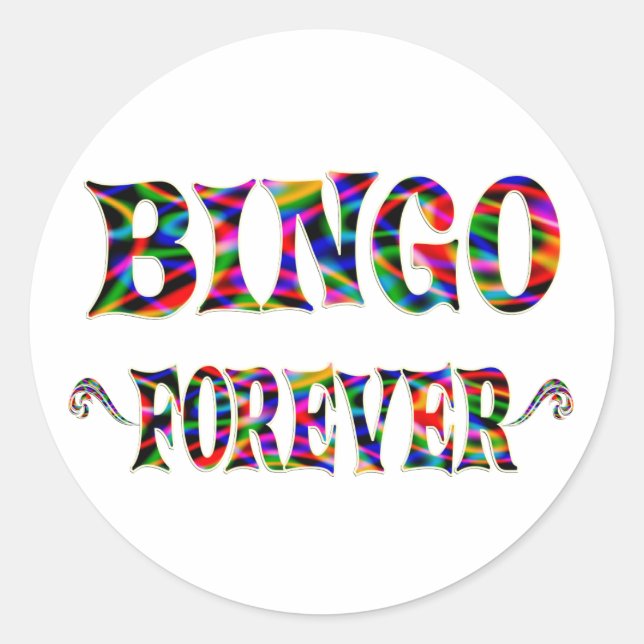 Sticker Rond BINGO pour toujours (Devant)