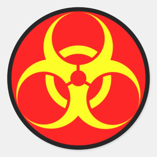 STICKER ROND BIO HAZARD (Devant)