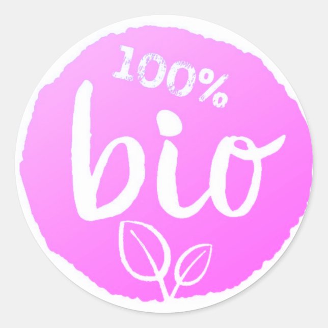 Sticker Rond Bio Violet (Devant)