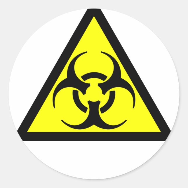 Sticker Rond Biodanger (Devant)