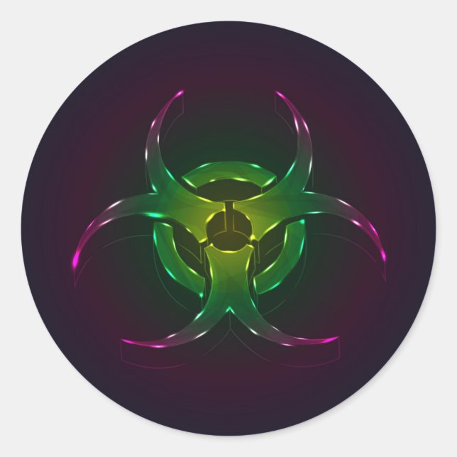 Sticker Rond Biodanger (Devant)