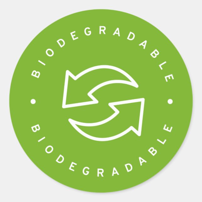 Sticker Rond Biodégradable (Devant)