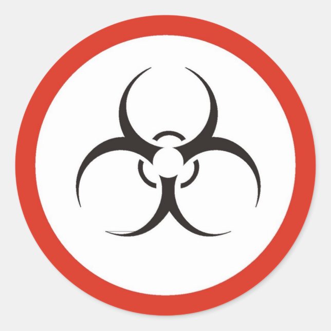 Sticker Rond BioHazard (Devant)