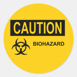 Sticker Rond Biohazard de PRÉCAUTION
