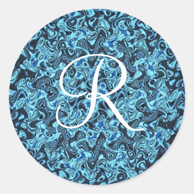 Sticker Rond biologie Abstraite initiale (Devant)