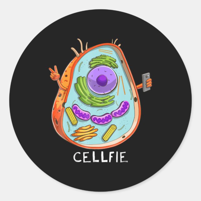 Sticker Rond biologie cellulaire professeur de biologie cellula (Devant)