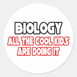 Sticker Rond Biologie...Enfants Cool