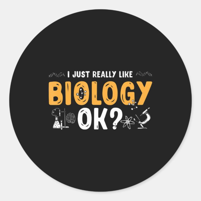 Sticker Rond Biologiste (Devant)