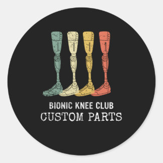Sticker Rond Bionic Knee Club Personnalisé P Knee Remplacement
