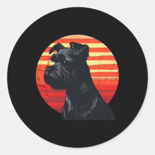 Sticker Rond Bir de Noël des Amoureux de les chiens de Schnauze
