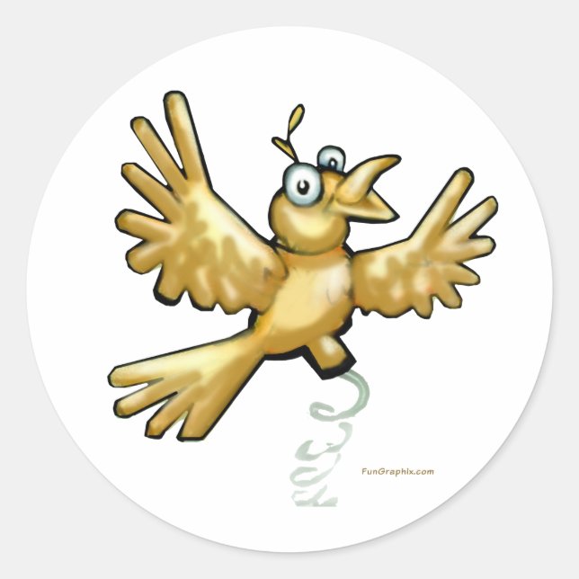 Sticker Rond Birdie (Devant)