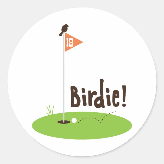 Sticker Rond Birdie (Devant)
