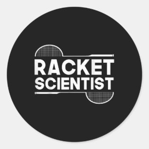 Sticker Rond Birdie Shuttle Racket Scientifique Badminton