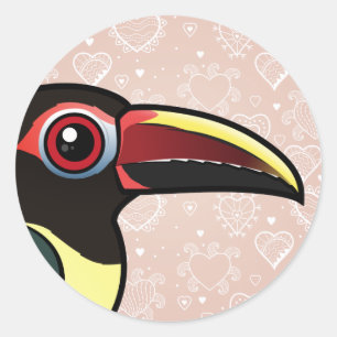 Sticker Rond Birdorable Aracari vert