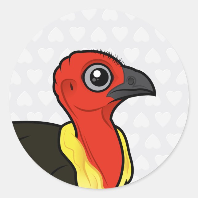 Sticker Rond Birdorable Australian Brushturkey (Devant)
