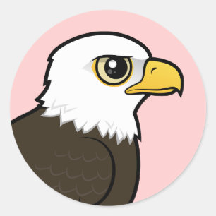 Sticker Rond Birdorable Eagle chauve