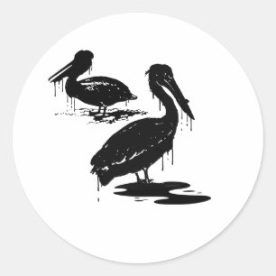 Sticker Rond Birds1 huileux