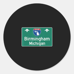 Sticker Rond Birmingham Michigan Autoroute Vacation So
