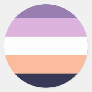 Sticker Rond Biromantic Pride Flag
