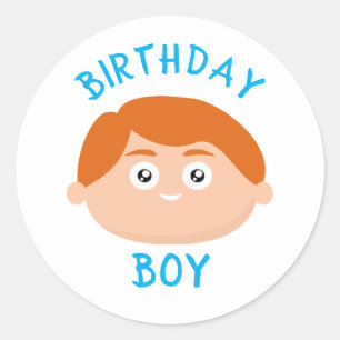 Sticker Rond Birthday Boy