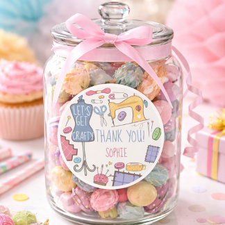 Sticker Rond Birthday craft and art thank you