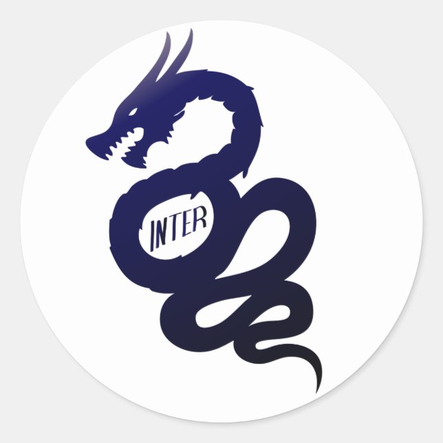 Sticker Rond Biscione Nerazzurro Inter (crête de Visconti) (Devant)