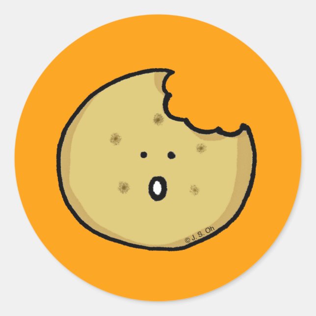 Sticker Rond Biscuit au thé (Devant)
