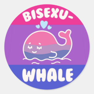 Sticker Rond Bisexu-baleine