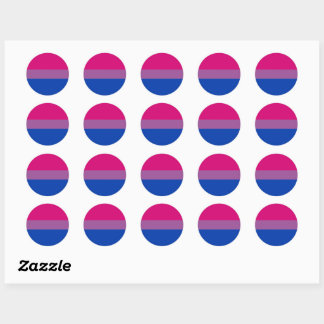 Sticker Rond Bisexual Drapeau autocollant, Fierté communauté /g