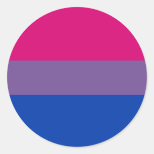 Sticker Rond Bisexual pride