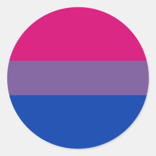 Sticker Rond Bisexual pride