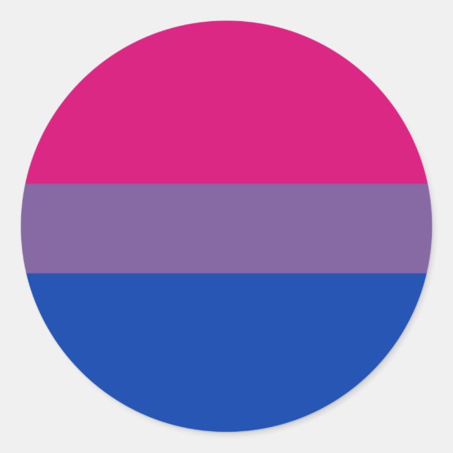 Sticker Rond Bisexual pride (Devant)