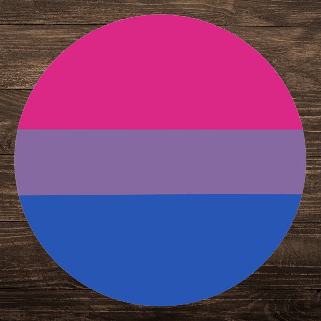 Sticker Rond Bisexual pride (Créateur téléchargé)
