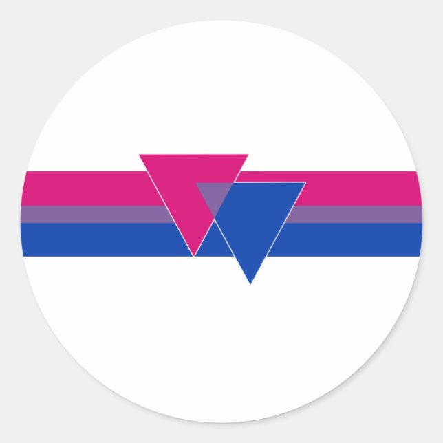 Sticker Rond Bisexual pride (Devant)